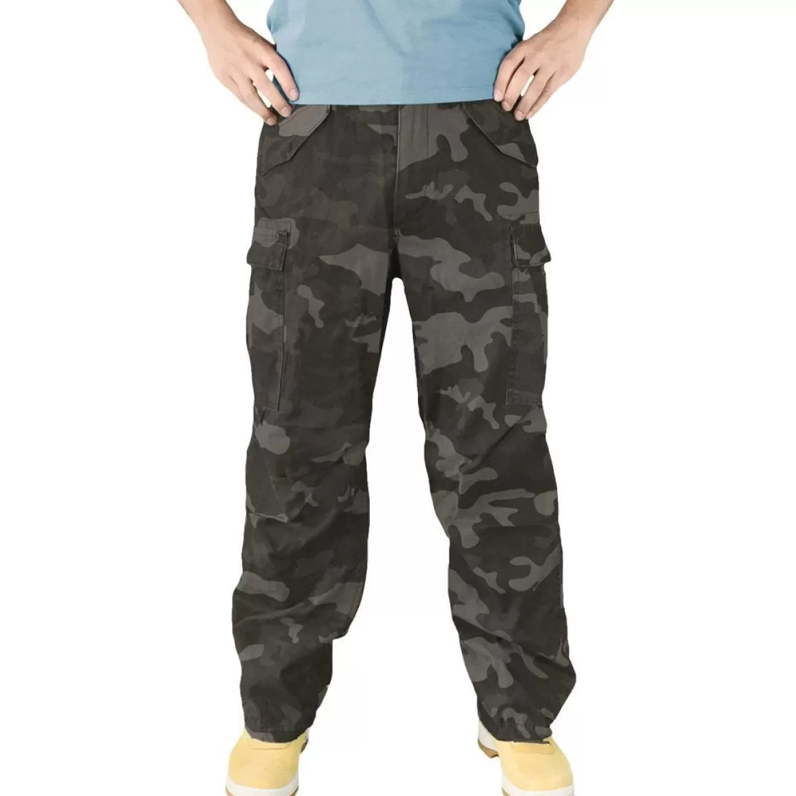 Surplus Trousers> Vintage Fatigues Trousers Black Camo