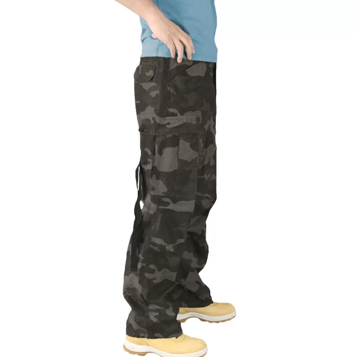 Surplus Trousers> Vintage Fatigues Trousers Black Camo