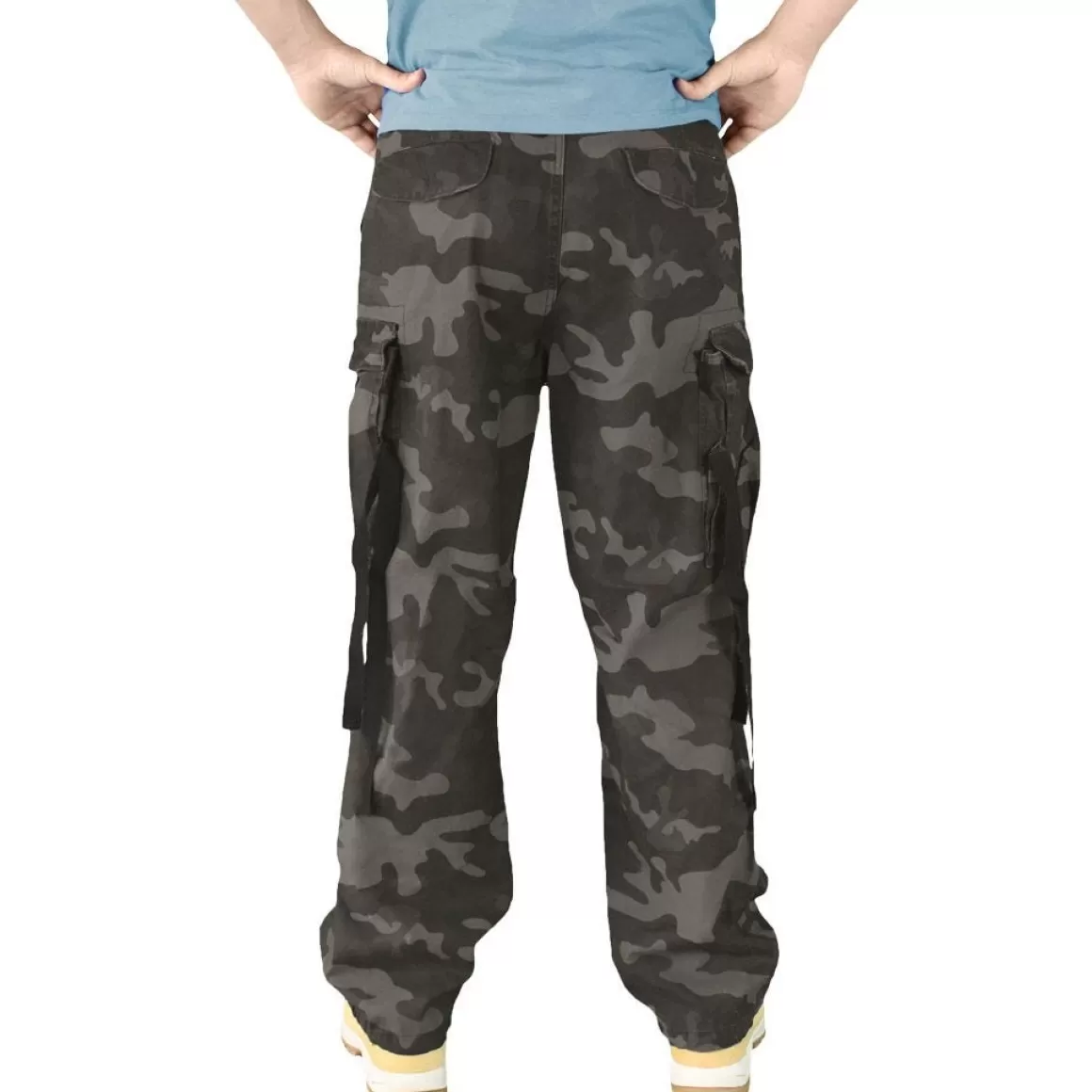 Surplus Trousers> Vintage Fatigues Trousers Black Camo