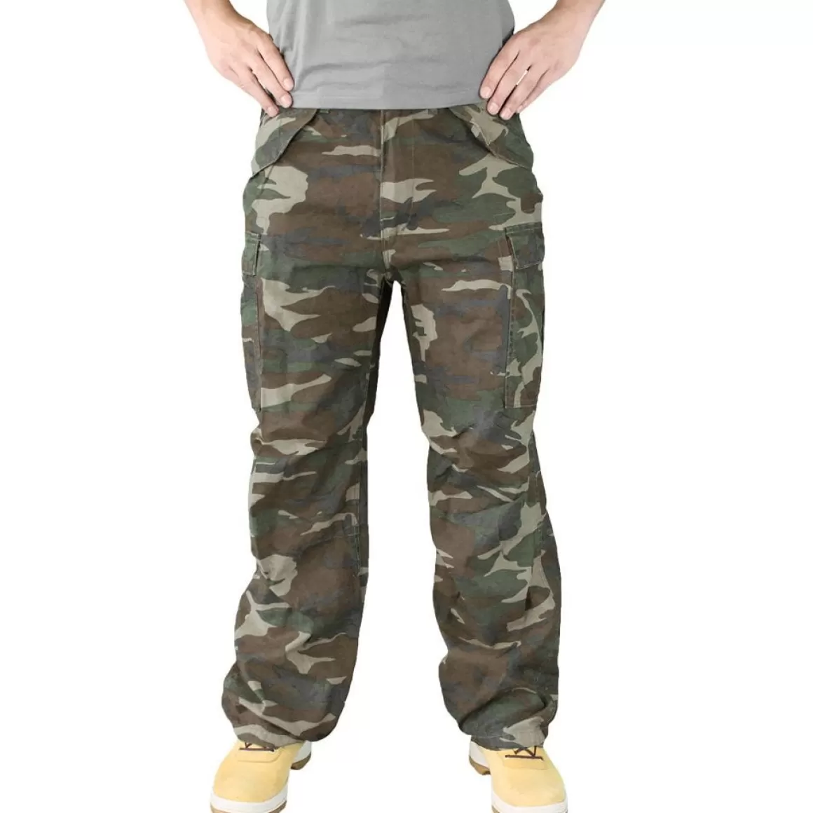 Surplus Trousers> Vintage Fatigues Trousers Woodland