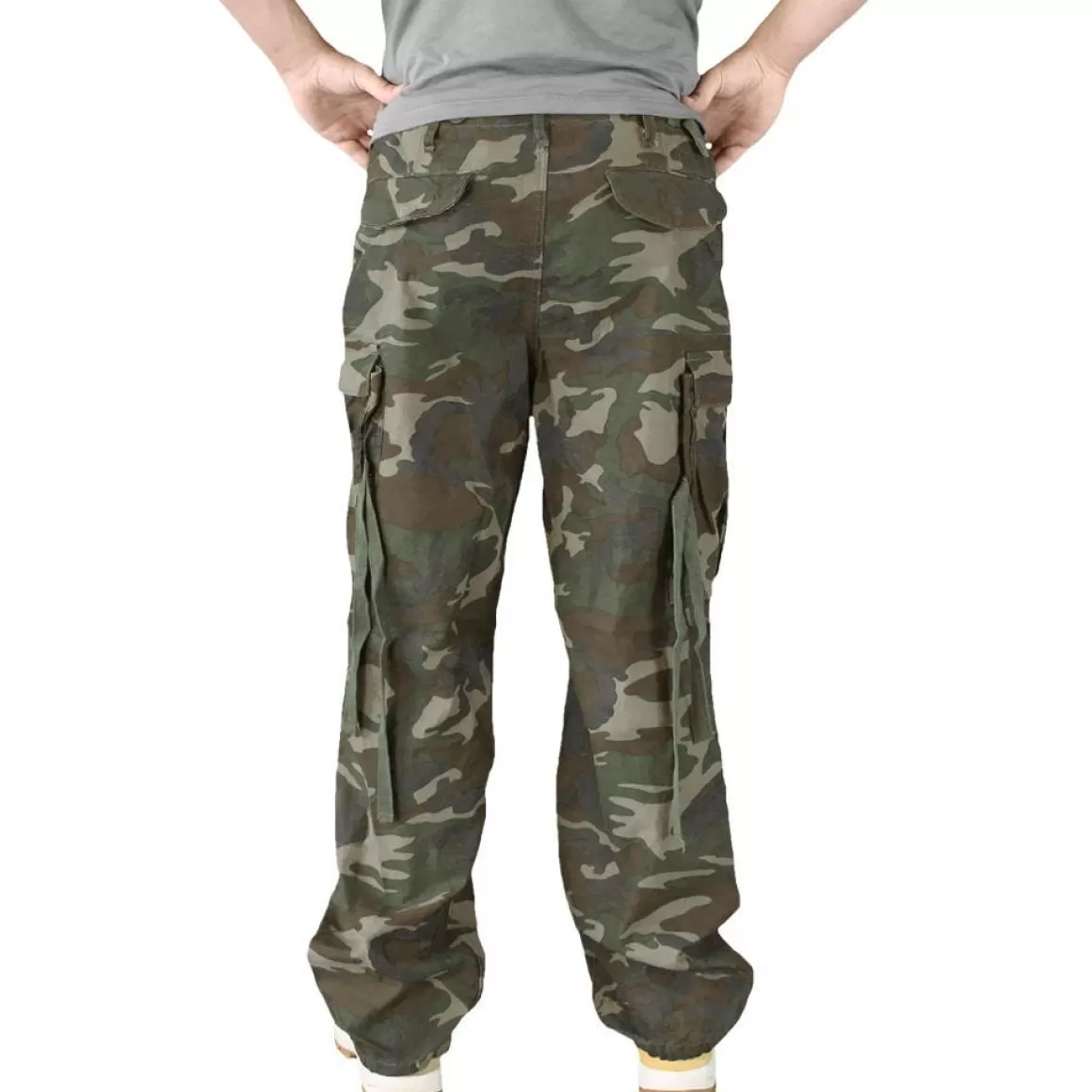 Surplus Trousers> Vintage Fatigues Trousers Woodland