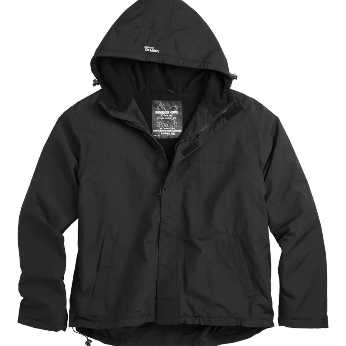 Surplus Jackets & Coats> Windbreaker Jacket With Zipper Black