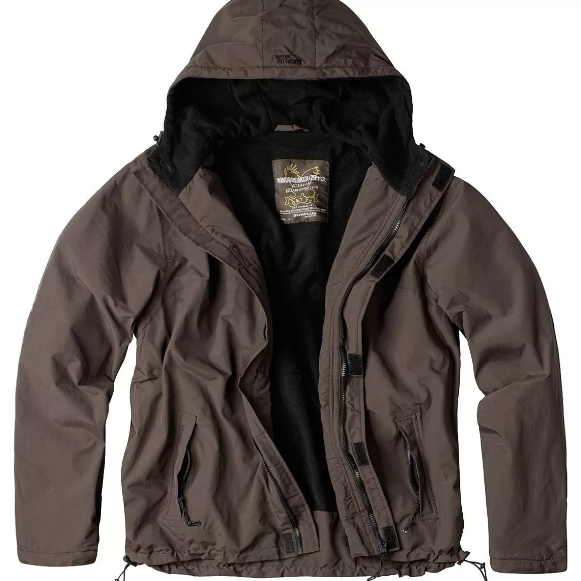 Surplus Jackets & Coats> Windbreaker With Zipper Brown