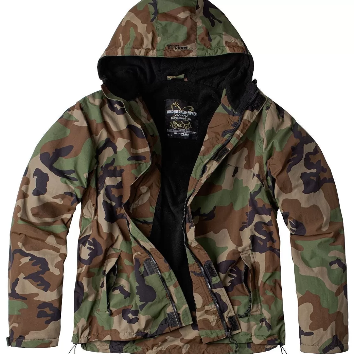 Surplus Jackets & Coats> Windbreaker With Zipper Woodland