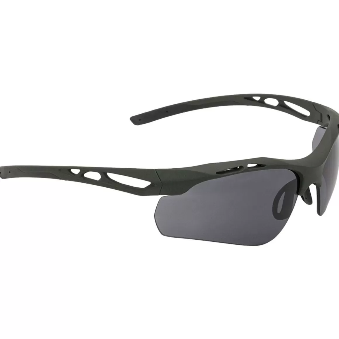 Swiss Eye Glasses> Attac Sunglasses - Smoke + Orange + Clear Lens / Rubber Olive Frame