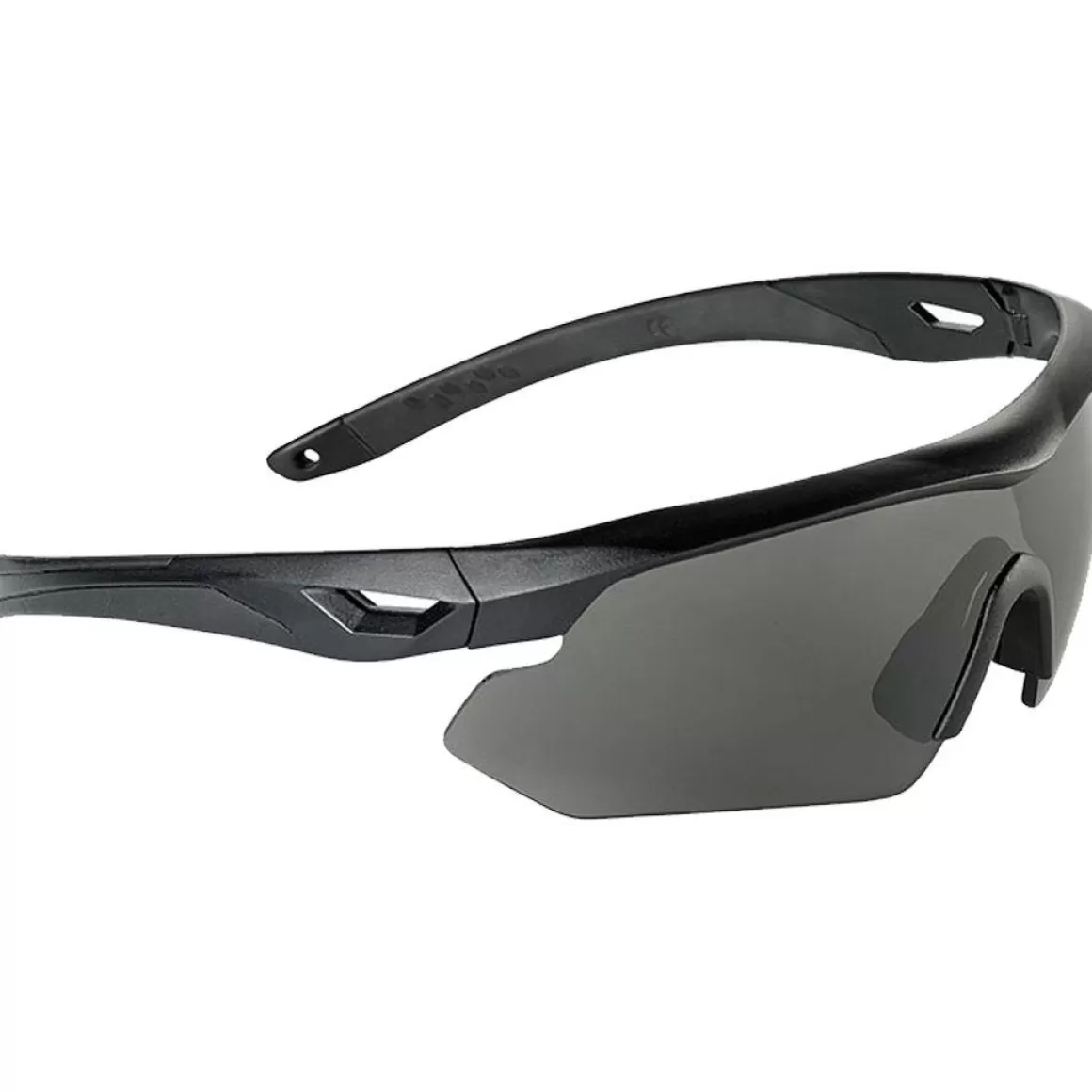 Swiss Eye Ballistic Glasses> Nighthawk Sunglasses - Smoke + Orange + Clear Lens / Black Rubber Frame