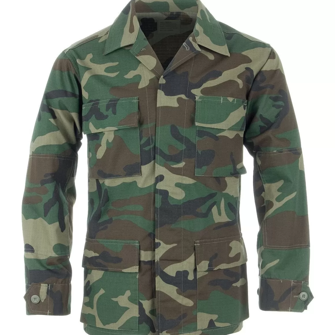 Flyye Industries Combat Uniforms>Teesar Bdu Shirt Ripstop Woodland