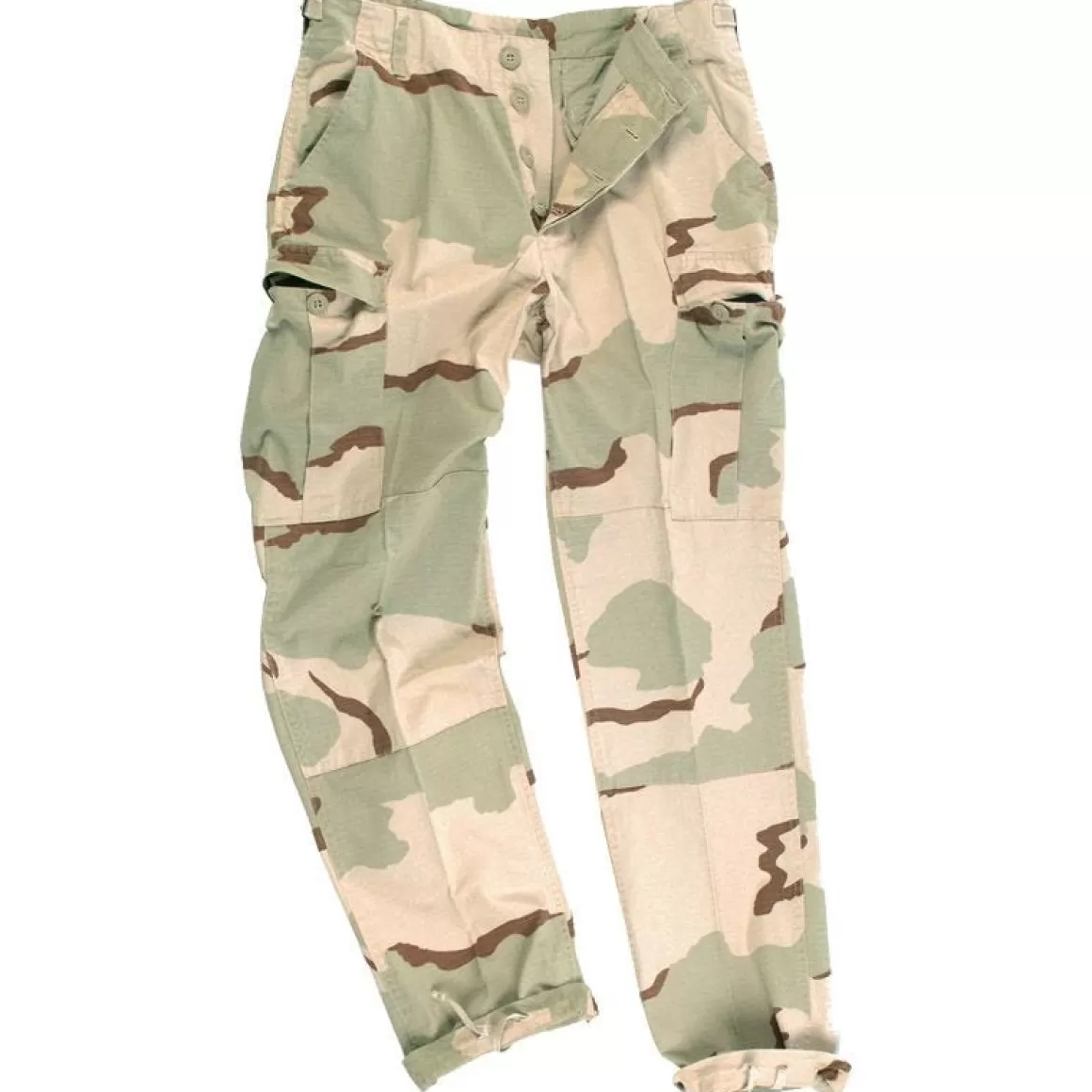 Mil-Tec Combat Uniforms>Teesar Bdu Trousers Ripstop Prewashed 3-Colour Desert