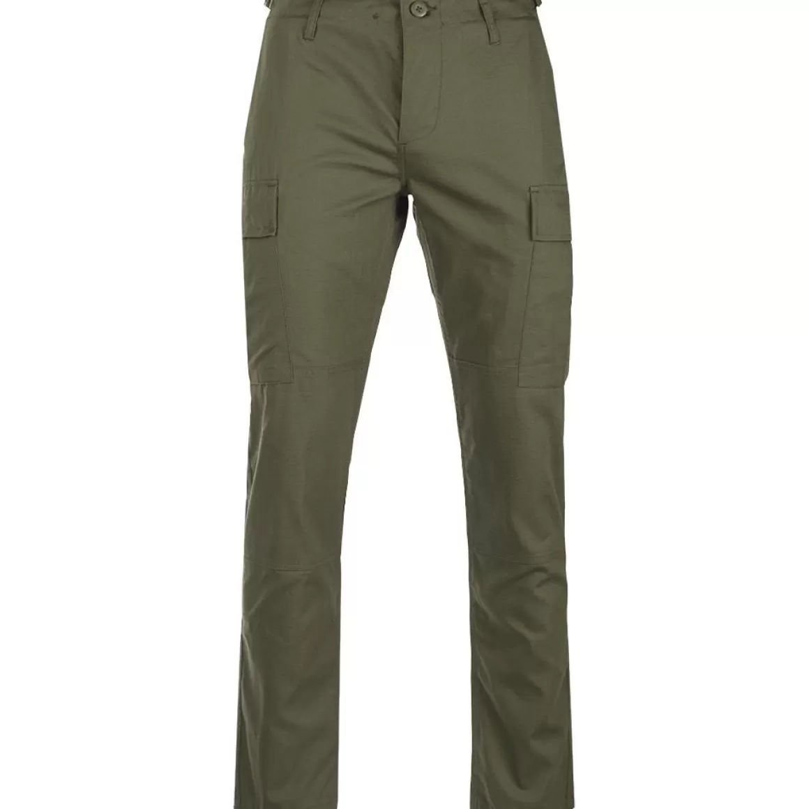 MFH Combat Uniforms>Teesar Us Bdu Trousers Ripstop Slimfit Olive