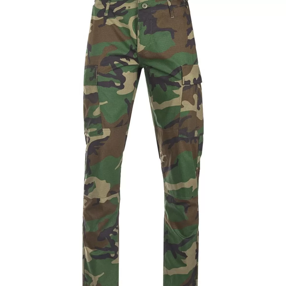 Flyye Industries Combat Uniforms>Teesar Us Bdu Trousers Ripstop Slimfit Woodland