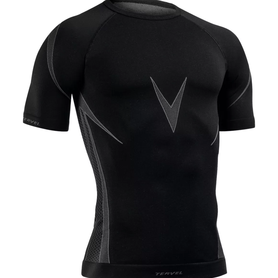 TAC MAVEN Base Layers>Tervel Optiline Opt 1107 Shirt Short Sleeve Black/Grey