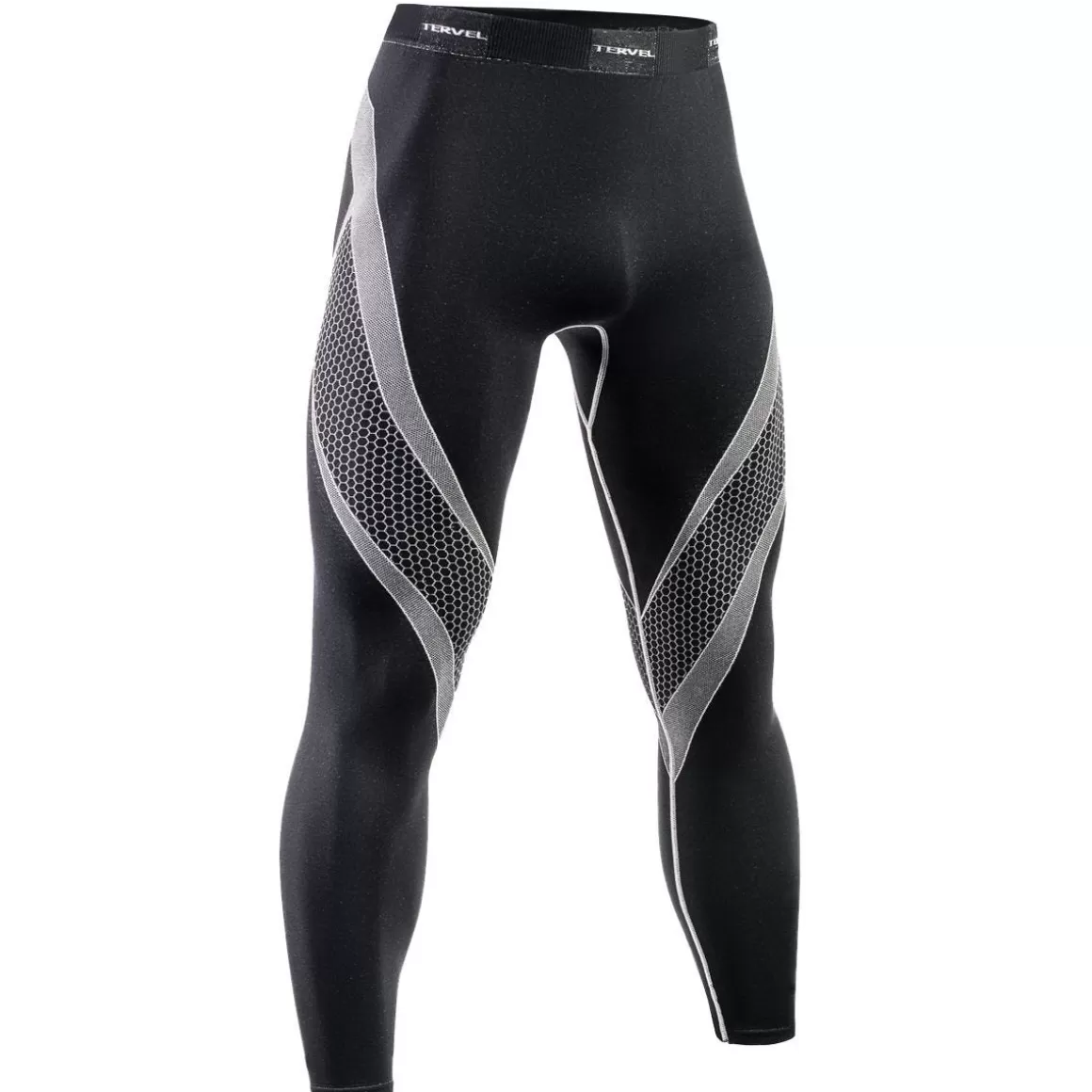 Wisport Base Layers>Tervel Optiline Running Leggings Black/Light Grey