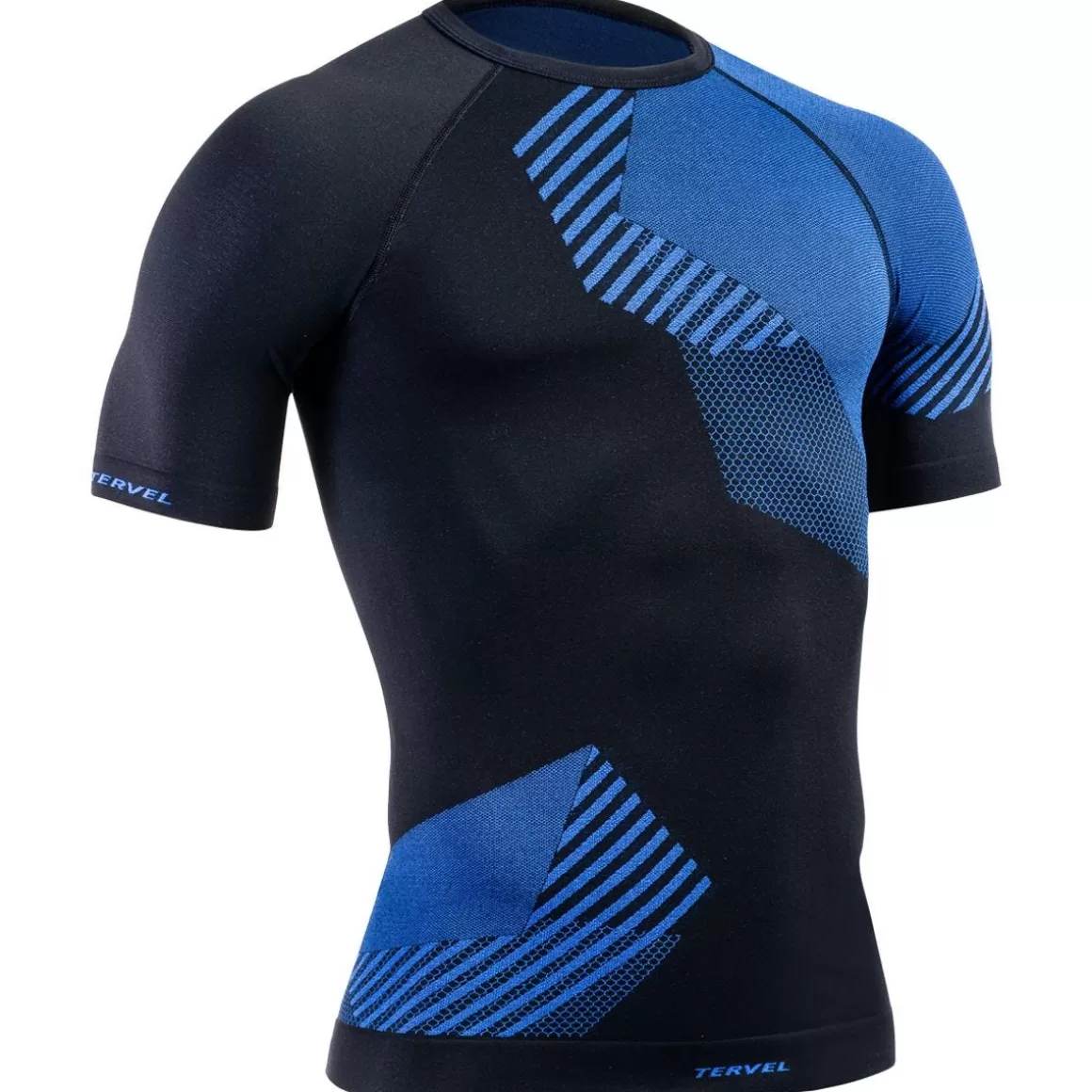 Direct Action Base Layers>Tervel Optiline Shirt Short Sleeve Black/Blue