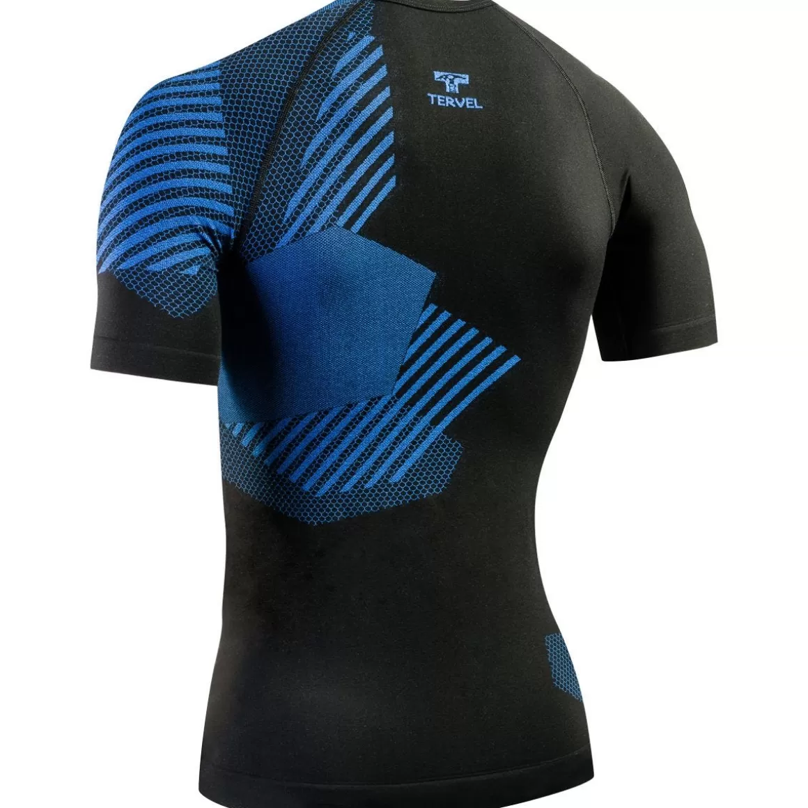 Direct Action Base Layers>Tervel Optiline Shirt Short Sleeve Black/Blue