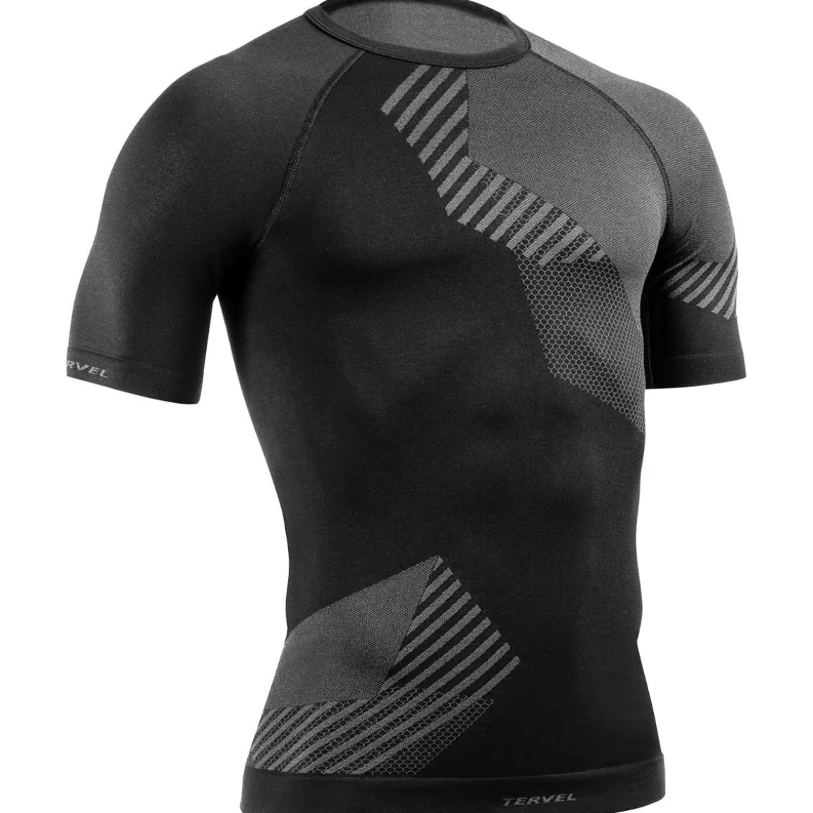 Brandit Base Layers>Tervel Optiline Shirt Short Sleeve Black/Grey