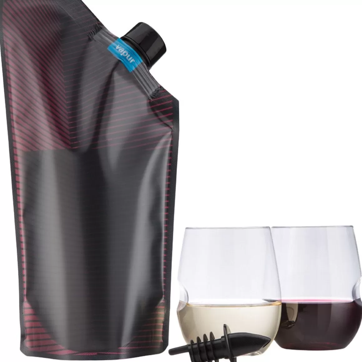 Vapur Water & Hydration> Wandervino Collection & 2 Glass Set Maroon