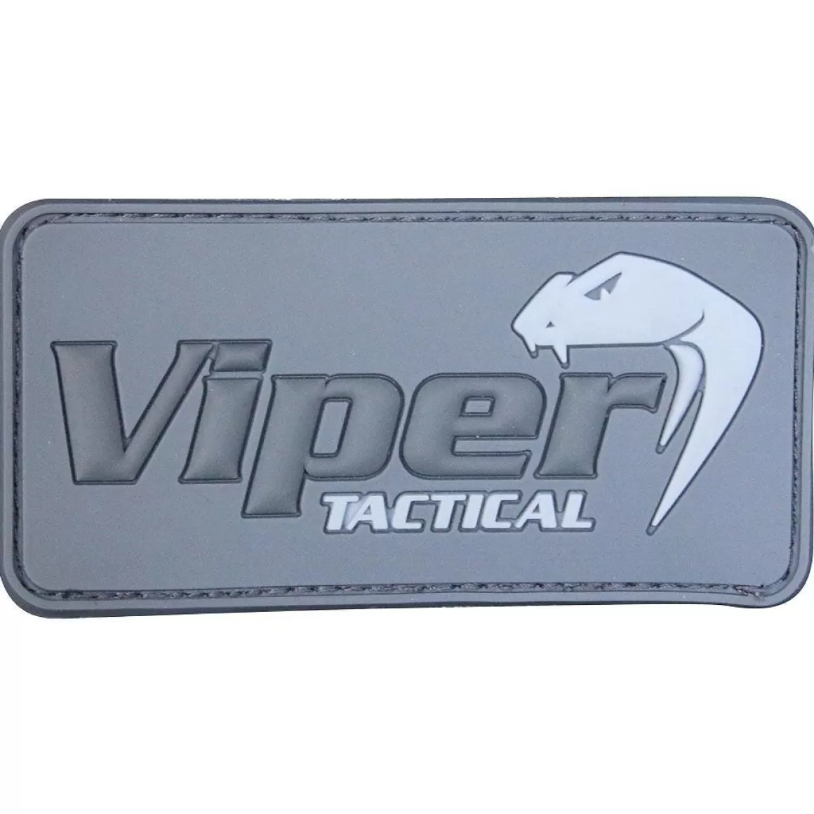 Viper Badges & Patches> Subdued Rubber Logo Patch Titanium