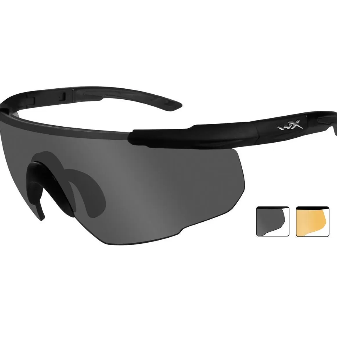 Wiley X Ballistic Glasses> Saber Advanced - Smoke Grey + Light Rust Lens / Matte Black Frame