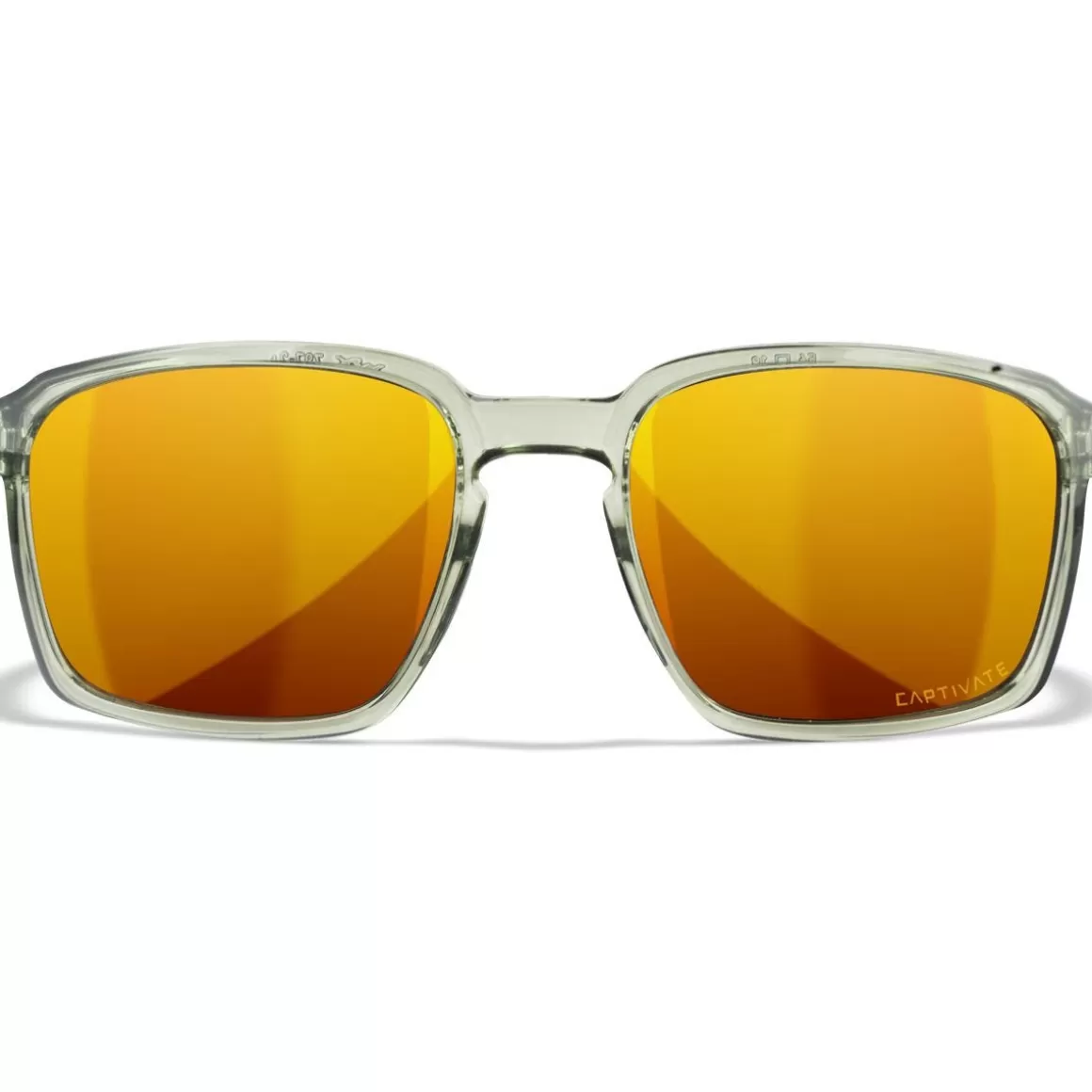 Wiley X Glasses> Wx Alfa Glasses - Captivate Polarized Bronze Mirror Lenses / Gloss Crystal Light Olive/Grey
