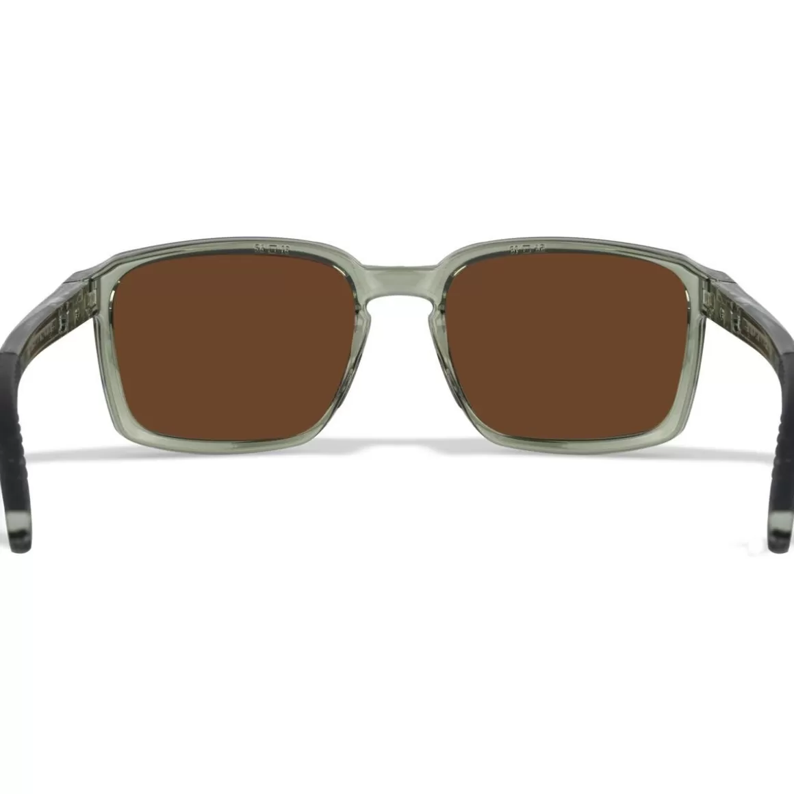 Wiley X Glasses> Wx Alfa Glasses - Captivate Polarized Bronze Mirror Lenses / Gloss Crystal Light Olive/Grey