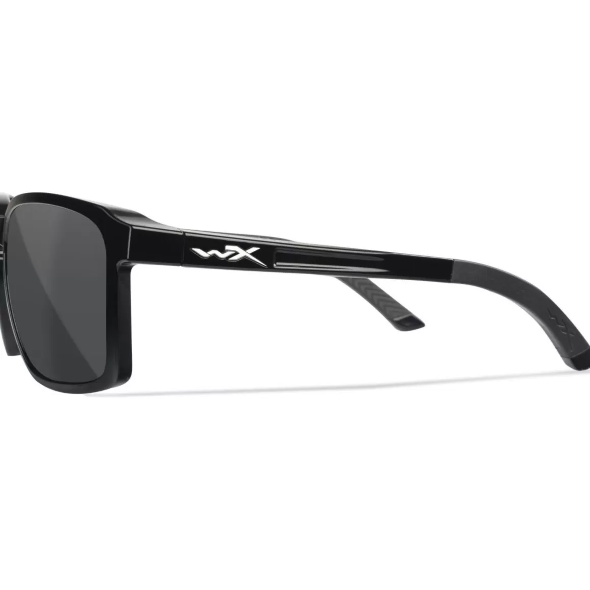 Wiley X Glasses> Wx Alfa Glasses - Captivate Polarized Grey Lenses / Gloss Black Frame