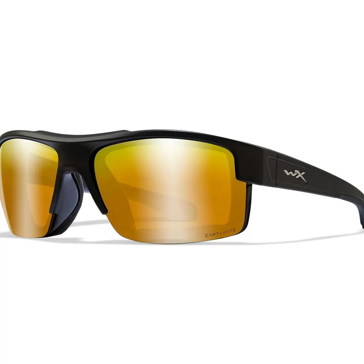 Wiley X Glasses> Wx Compass Glasses - Captivate Polarized Bronze Mirror Lens / Matte Black Frame
