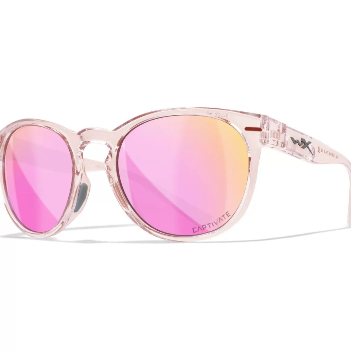 Wiley X Glasses> Wx Covert Glasses - Captivate Polarized Rose Gold Lenses / Gloss Crystal Blush Frame