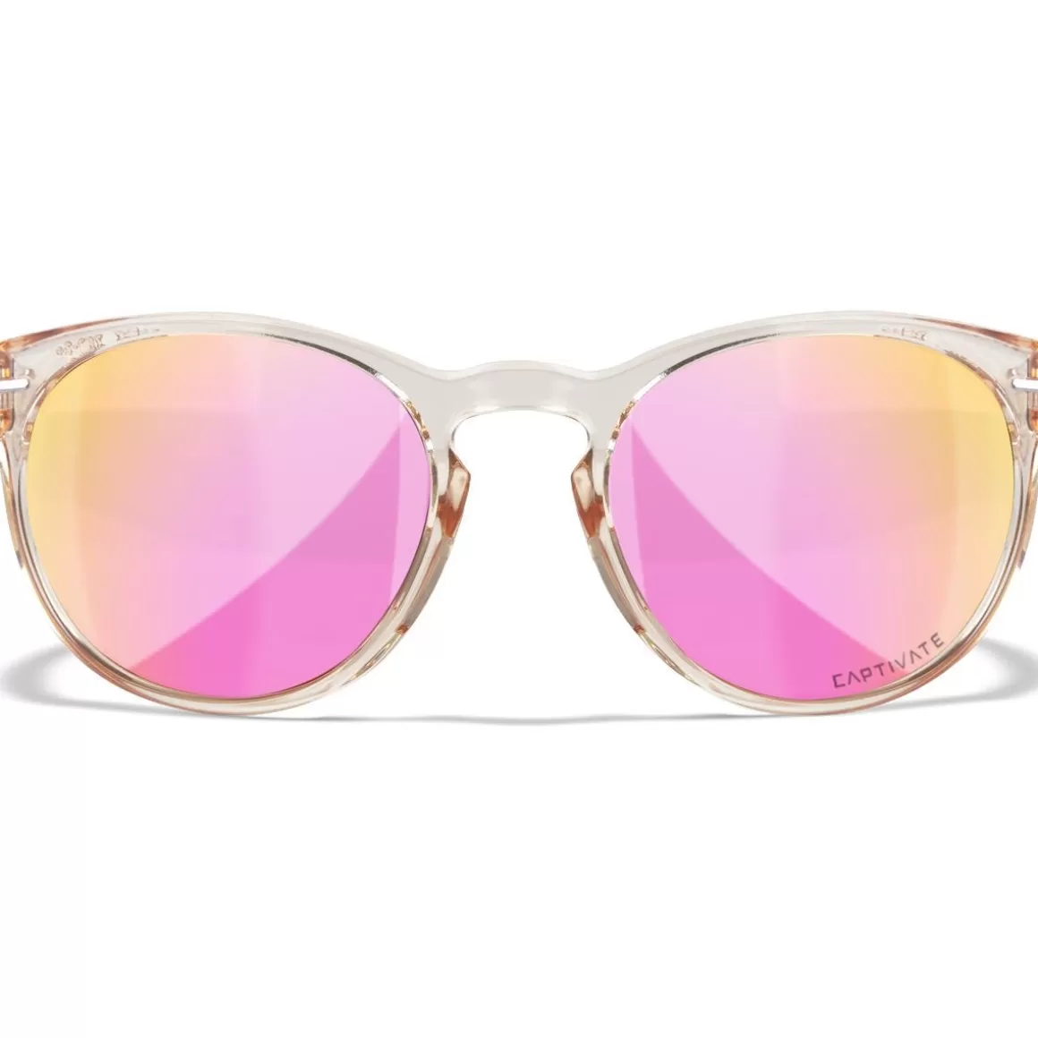 Wiley X Glasses> Wx Covert Glasses - Captivate Polarized Rose Gold Lenses / Gloss Crystal Blush Frame