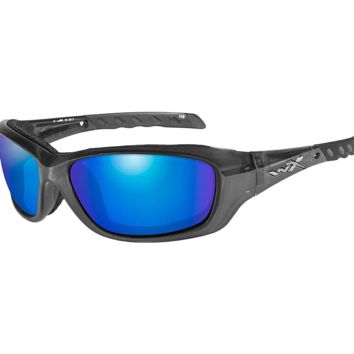 Wiley X Glasses> Wx Gravity Glasses - Polarized Blue Mirror Lens / Black Crystal Frame