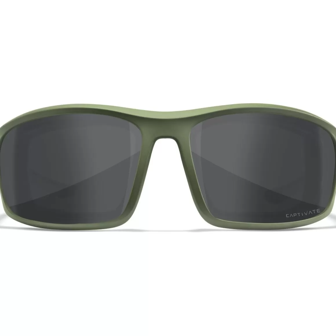 Wiley X Ballistic Glasses> Wx Grid Glasses - Captivate Polarized Grey Mirror Lenses / Matte Utility Green Frame