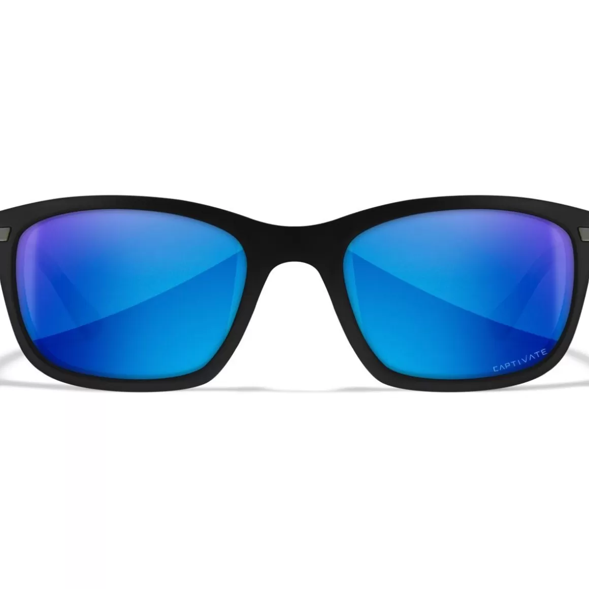 Wiley X Glasses> Wx Helix Glasses - Captivate Polarized Blue Mirror Lenses / Matte Black Frame