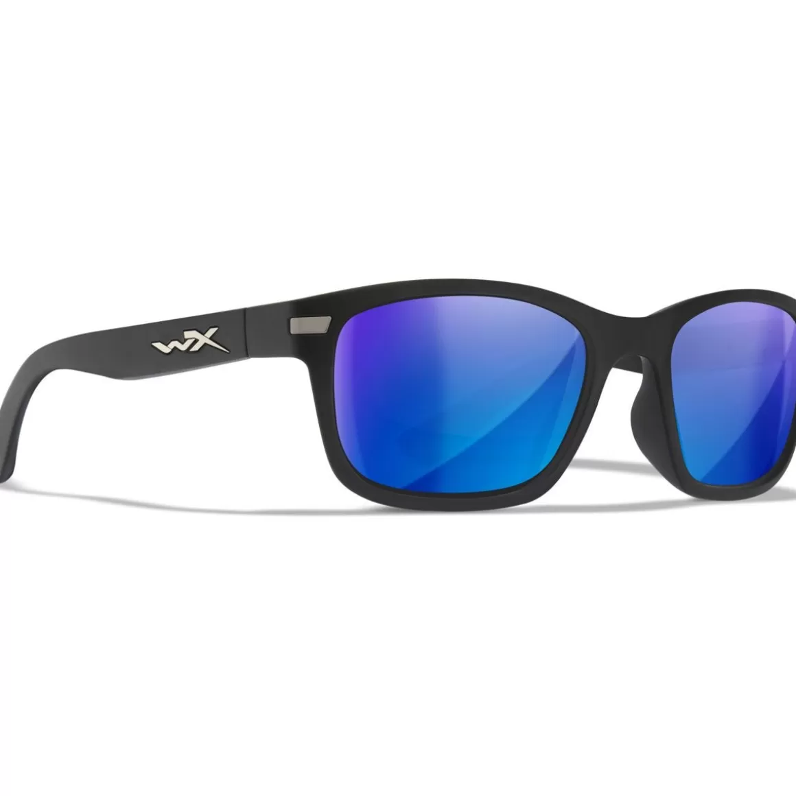Wiley X Glasses> Wx Helix Glasses - Captivate Polarized Blue Mirror Lenses / Matte Black Frame