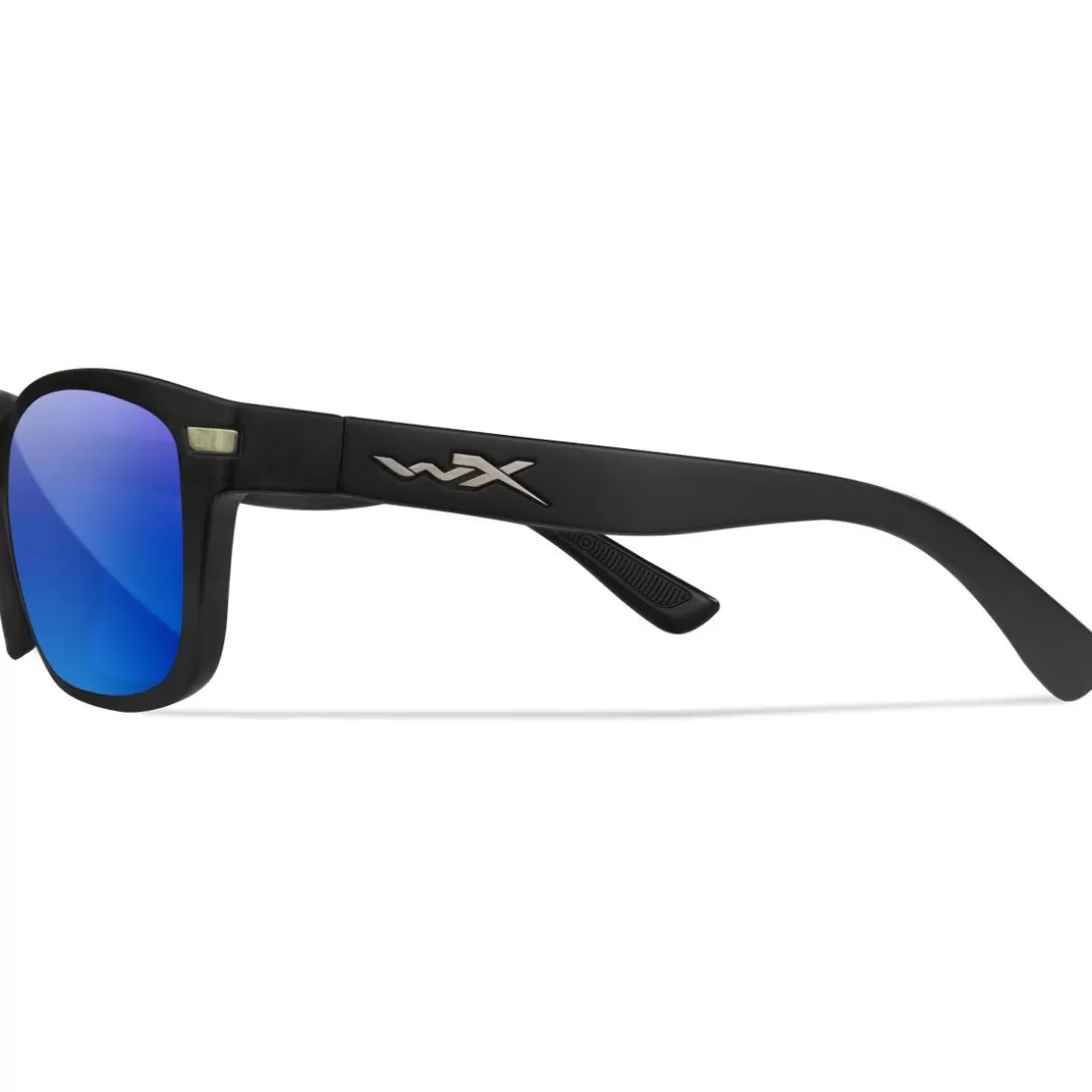 Wiley X Glasses> Wx Helix Glasses - Captivate Polarized Blue Mirror Lenses / Matte Black Frame