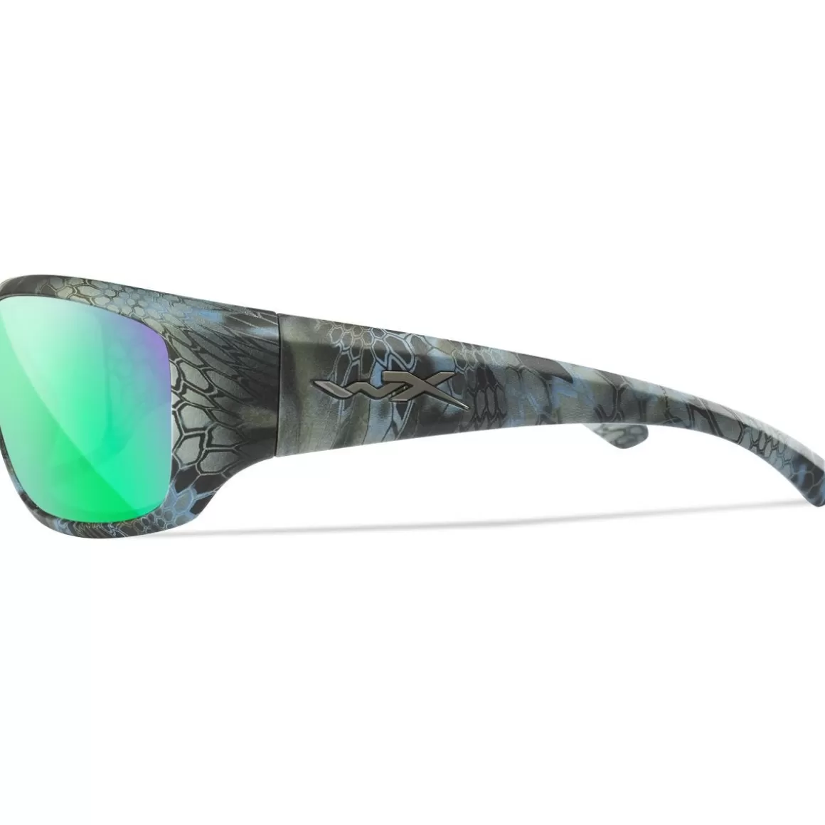 Wiley X Glasses> Wx Omega Glasses - Captivate Polarized Green Mirror Lens / Kryptek Neptune Frame