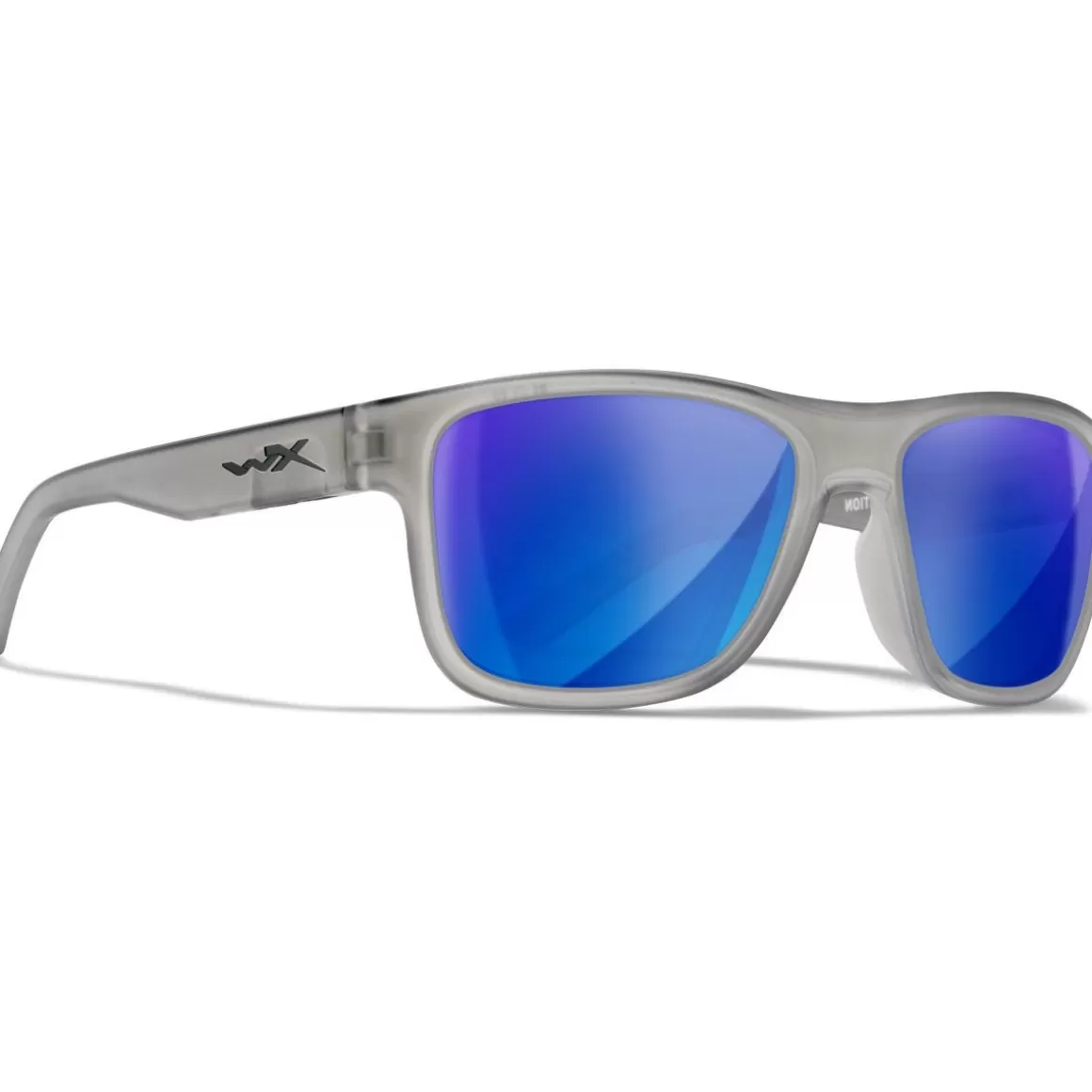 Wiley X Glasses> Wx Ovation Glasses - Captivate Polarized Blue Mirror Lenses / Matte Slate Frame