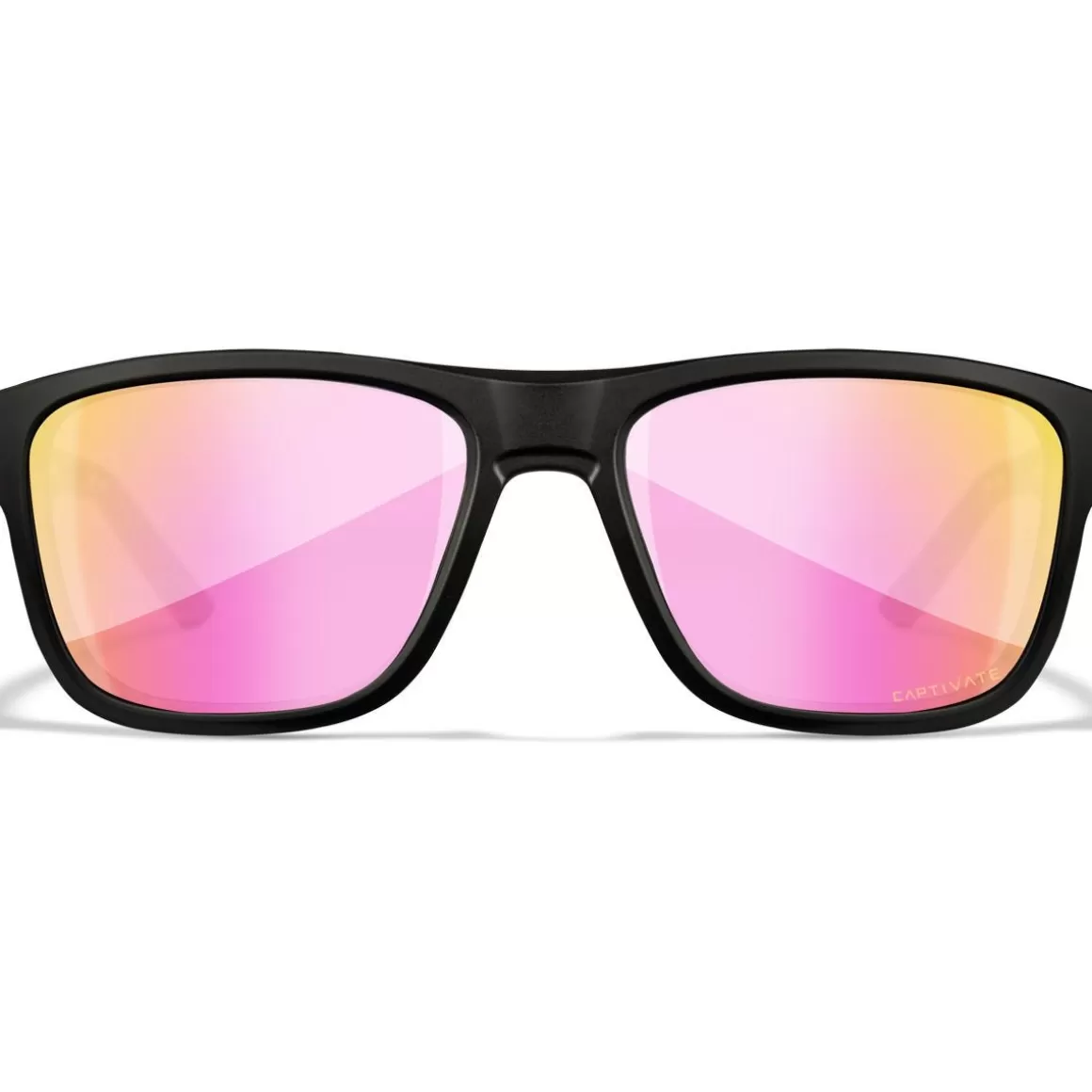 Wiley X Glasses> Wx Ovation Glasses - Captivate Polarized Rose Gold Mirror Lenses / Matte Black Frame