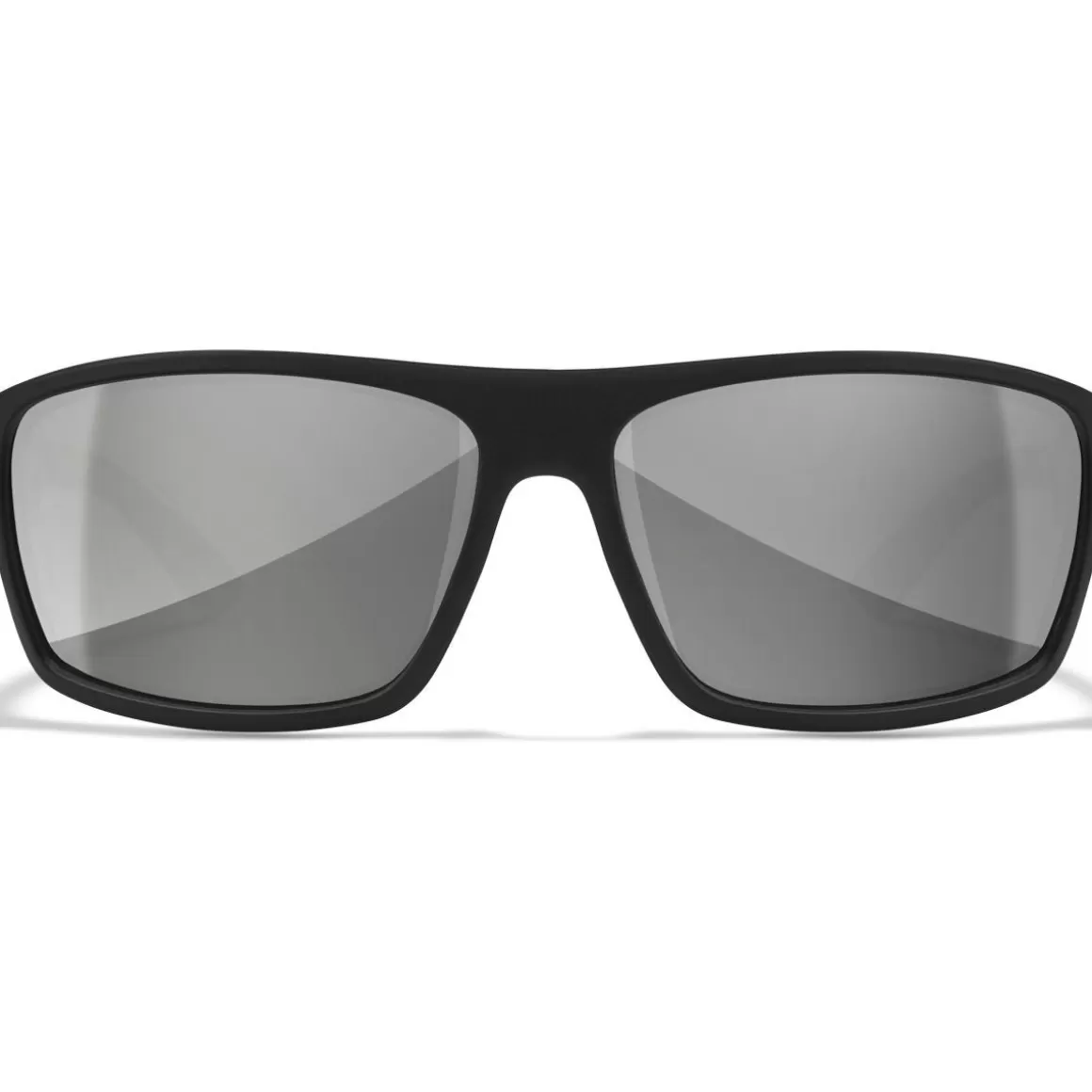 Wiley X Glasses> Wx Peak Glasses - Silver Flash Lenses / Gloss Black Frame