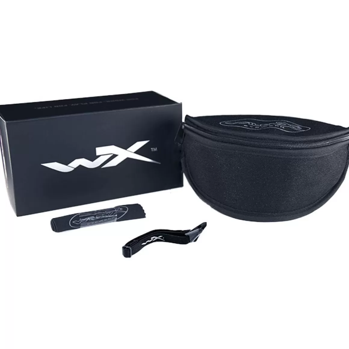 Wiley X Ballistic Glasses> Wx Rogue Comm Glasses - Smoke Grey + Clear + Light Rust Lens / Matte Black Frame