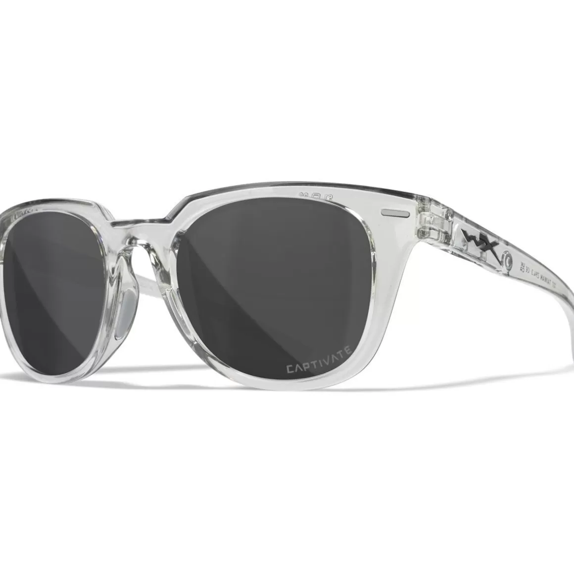 Wiley X Glasses> Wx Ultra Glasses - Captivate Polarized Grey Lenses / Gloss Crystal Light Grey Frame