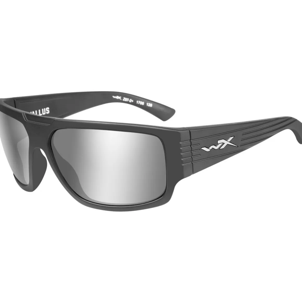 Wiley X Glasses> Wx Vallus Glasses - Grey Silver Flash Lens / Matte Graphite Frame