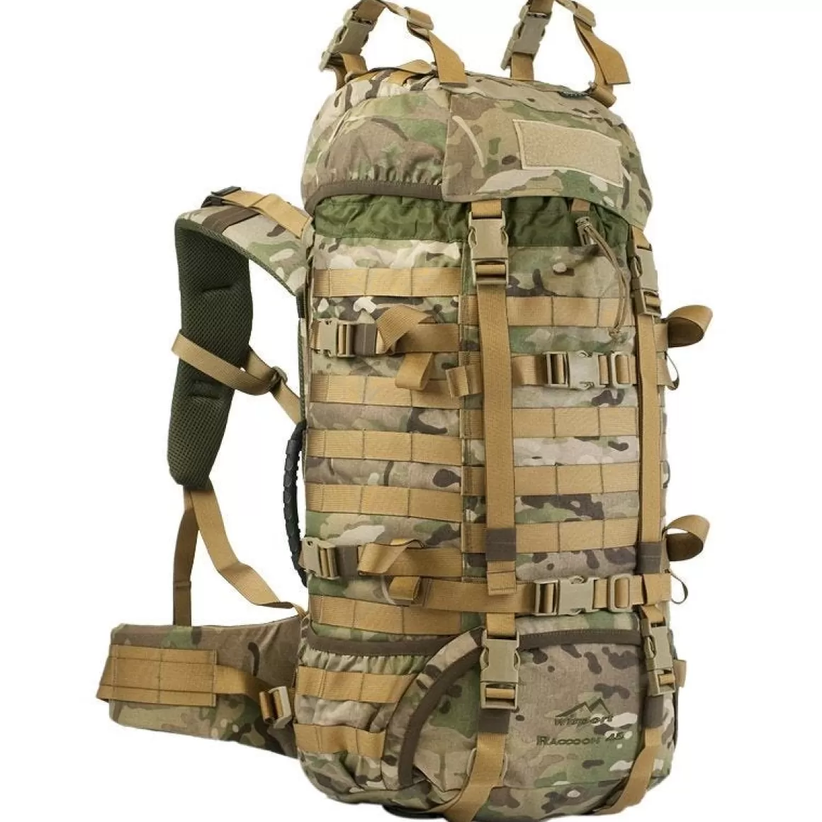 Wisport Backpacks & Rucksacks> Raccoon 45L Rucksack Multicam