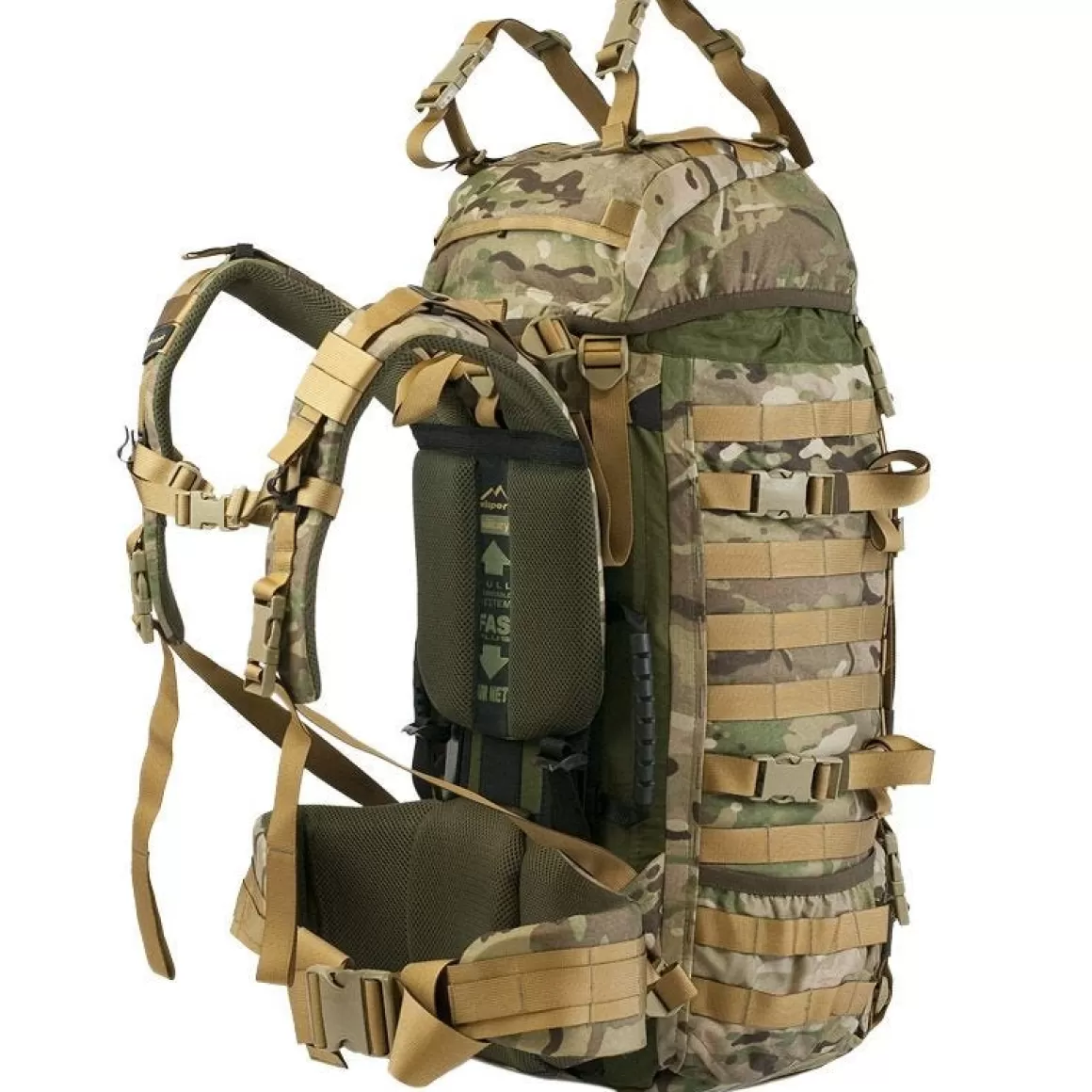 Wisport Backpacks & Rucksacks> Raccoon 45L Rucksack Multicam