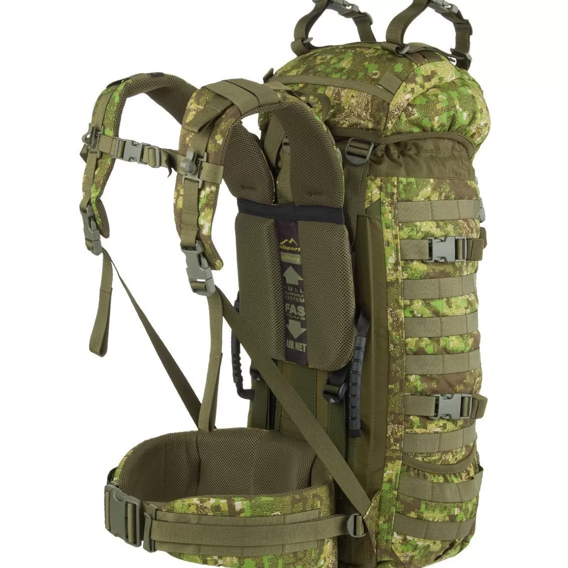 Wisport Hydration Packs> Raccoon 45L Rucksack Pencott Greenzone