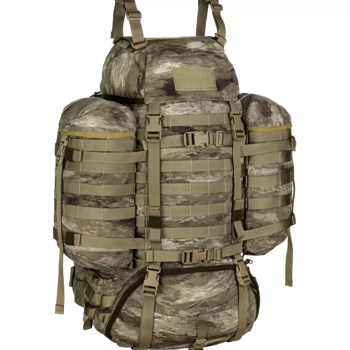 Wisport Hydration Packs> Raccoon 65L Rucksack A-Tacs Au-X