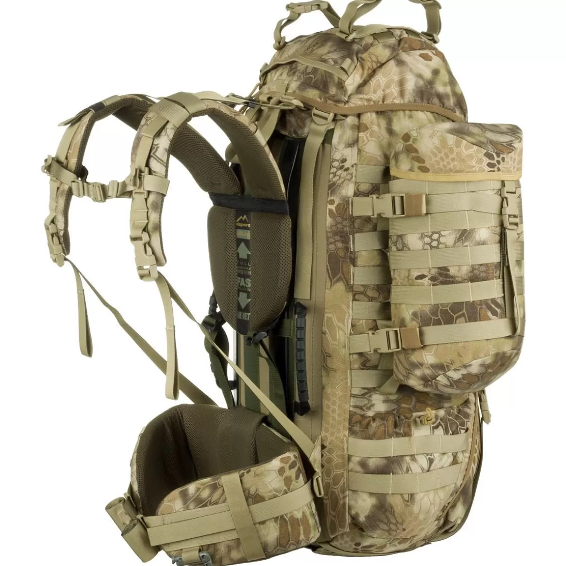 Wisport Hydration Packs> Raccoon 65L Rucksack Kryptek Highlander