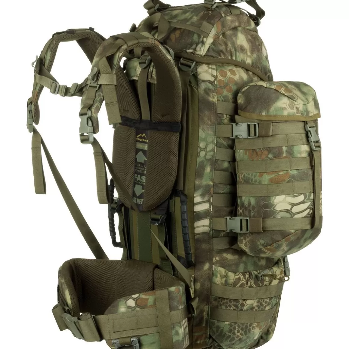 Wisport Hydration Packs> Raccoon 65L Rucksack Kryptek Mandrake