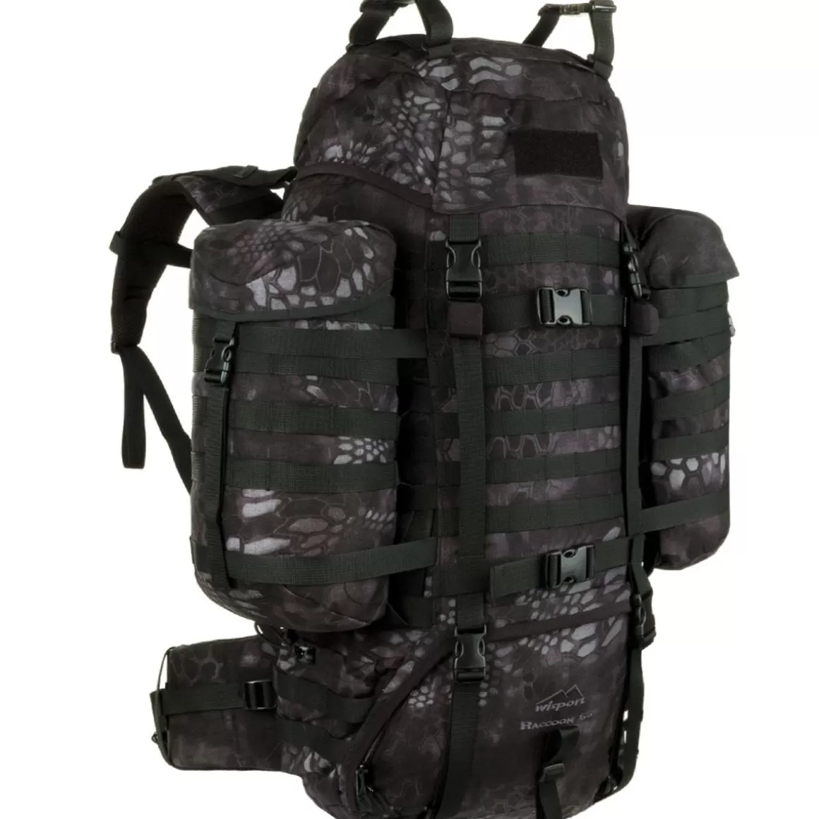 Wisport Bergens & Patrol Packs> Raccoon 65L Rucksack Kryptek Typhon