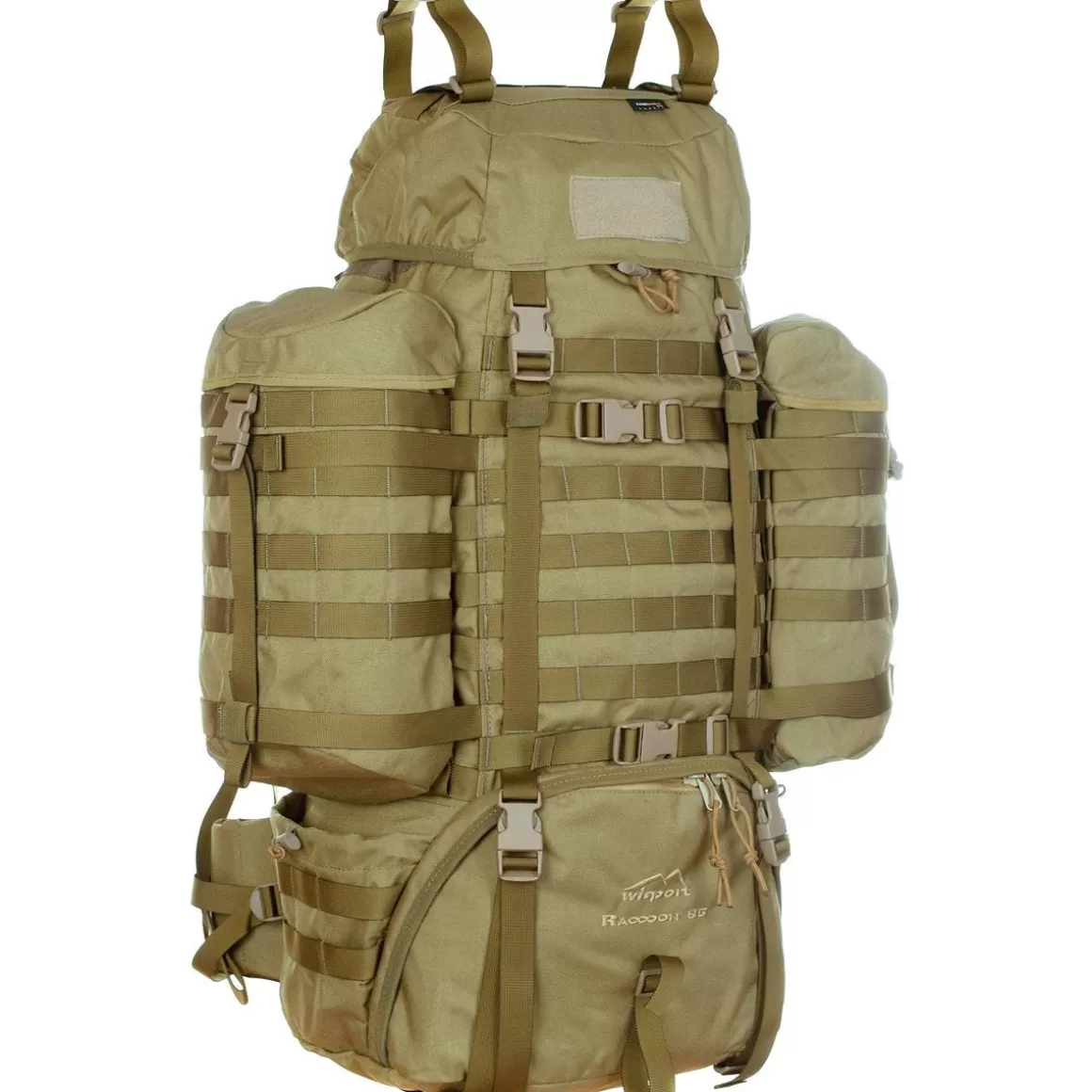 Wisport Bergens & Patrol Packs> Raccoon 85L Rucksack Coyote