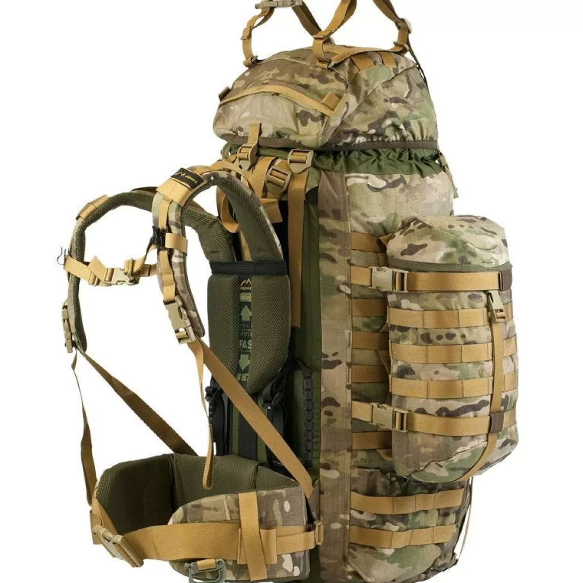 Wisport Bergens & Patrol Packs> Raccoon 85L Rucksack Multicam