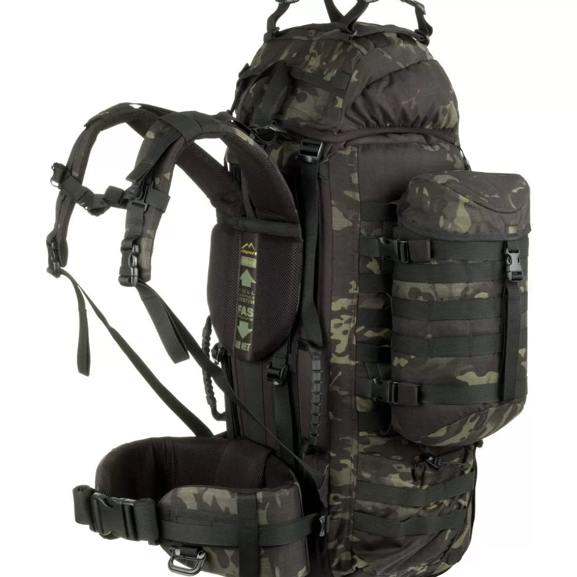 Wisport Hydration Packs> Raccoon 85L Rucksack Multicam Black